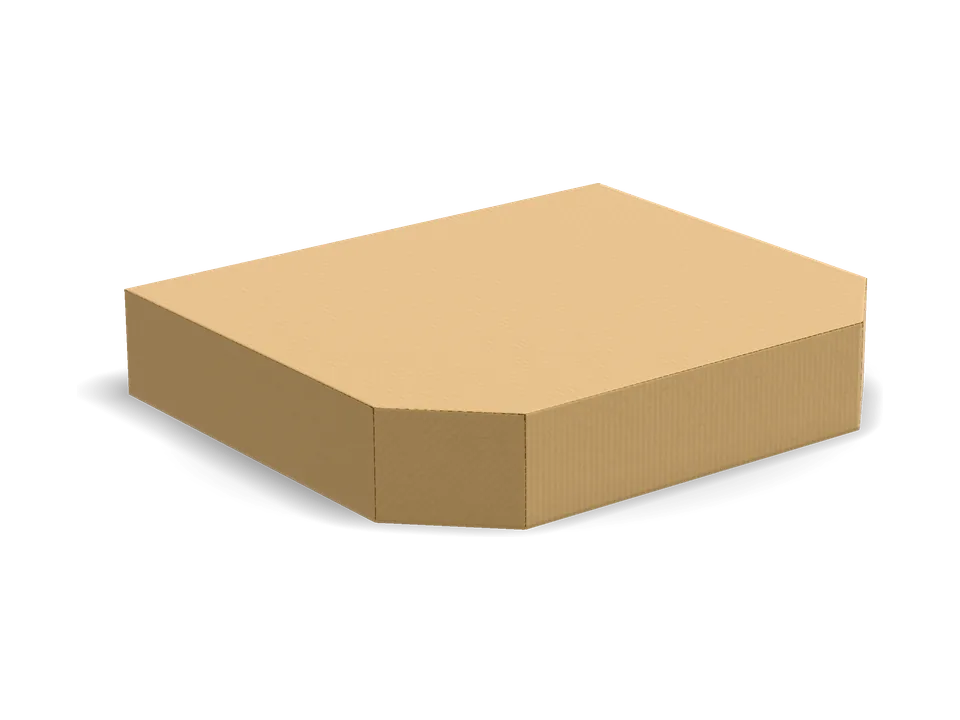 Pizza box with cut front corners