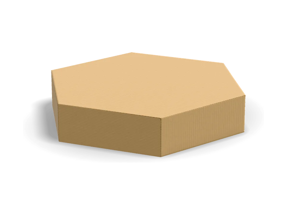 Hexagonal pizza box