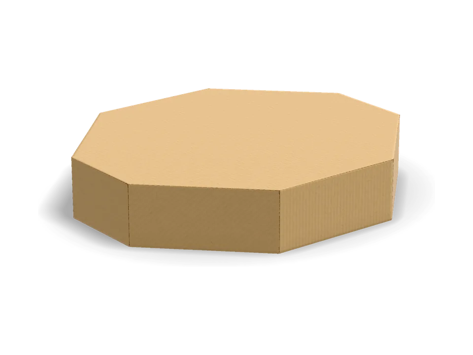 Octagonal pizza box