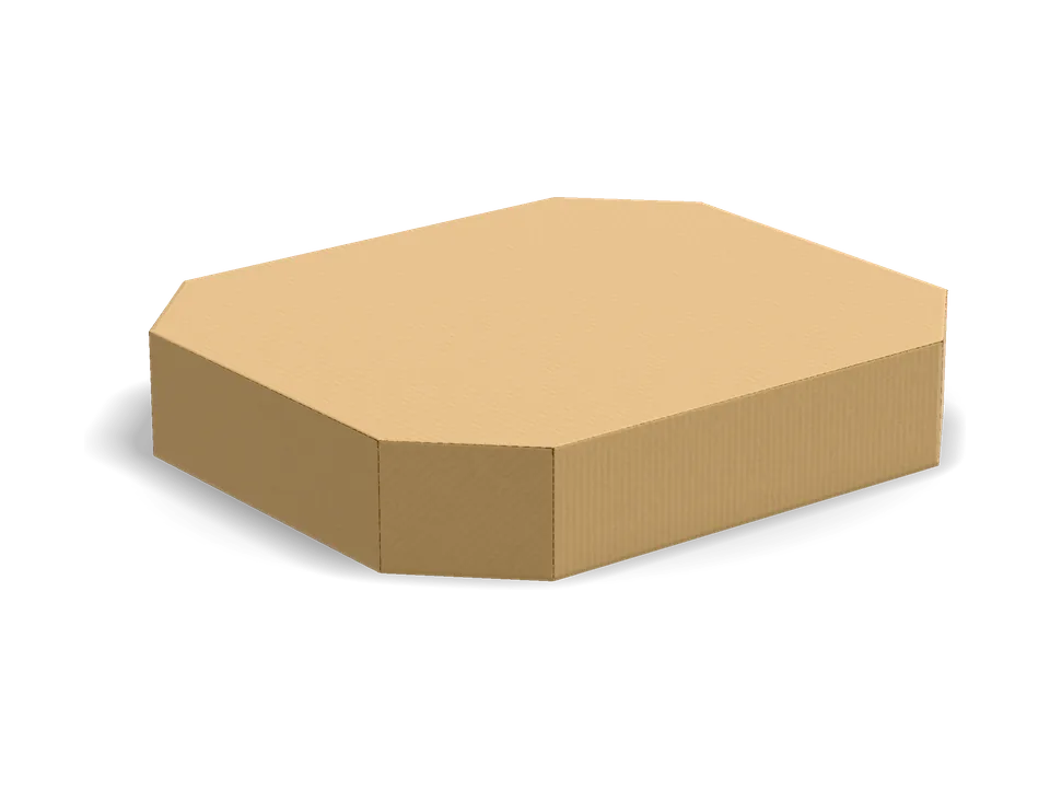 Pizza box with cut corners