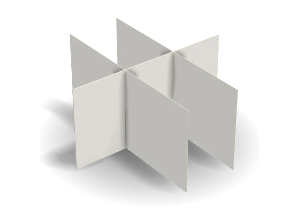 Partition with double dividers