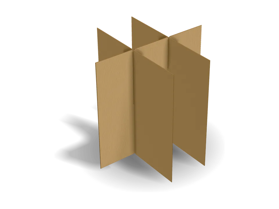 6-cell corrugated partition