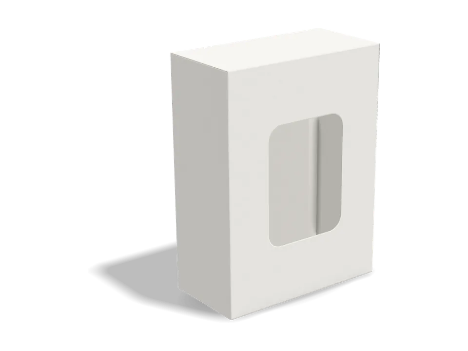 Window carton with opening back