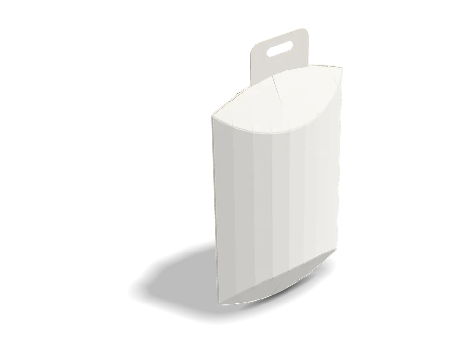Pillow box with hang tab
