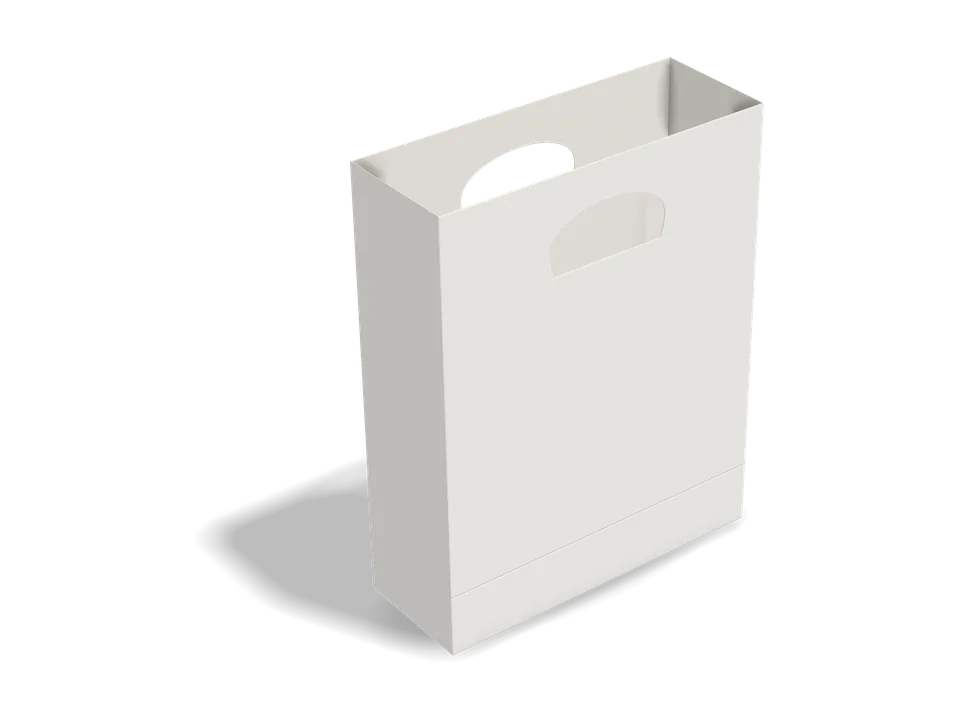 Bag with arched die-cut handle